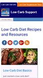 Mobile Screenshot of low-carb-support.com