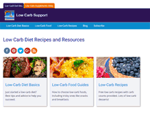 Tablet Screenshot of low-carb-support.com
